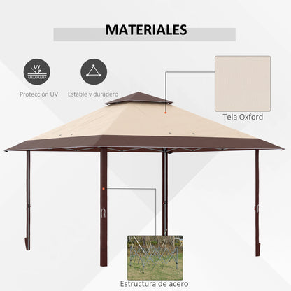 Inklapbare Tent – Vouwtent – Partytent – Markttent – Overkapping – 3,85x3,85 Meter – Waterafstotend Polyester - QUORE