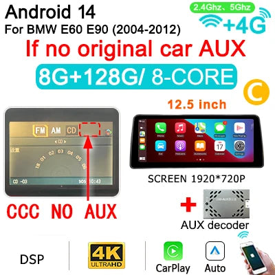 Multimedia Speler BMW 3-5 Serie – Autoradio – Android Radio – Touchscreen Unit – Dubbele Din – Android 14 Besturingssysteem – 10,25/12,3 Inch Scherm – 8GB RAM 256GB Opslag - QUORE