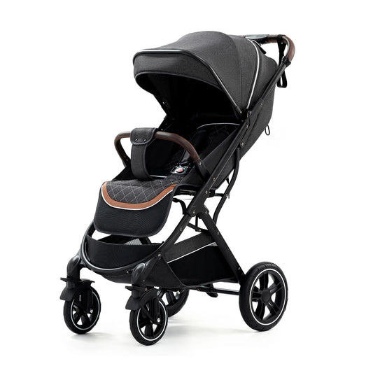 Kinderwagen - Kinderwagen 3 in 1 - Stroller - Opklapbare Wandelwagen - Luxe Kinderwagen - 3-in-1 Luxe Kinderwagen – Draagbare Reiswieg, Inklapbaar, Aluminium Frame voor Pasgeborenen