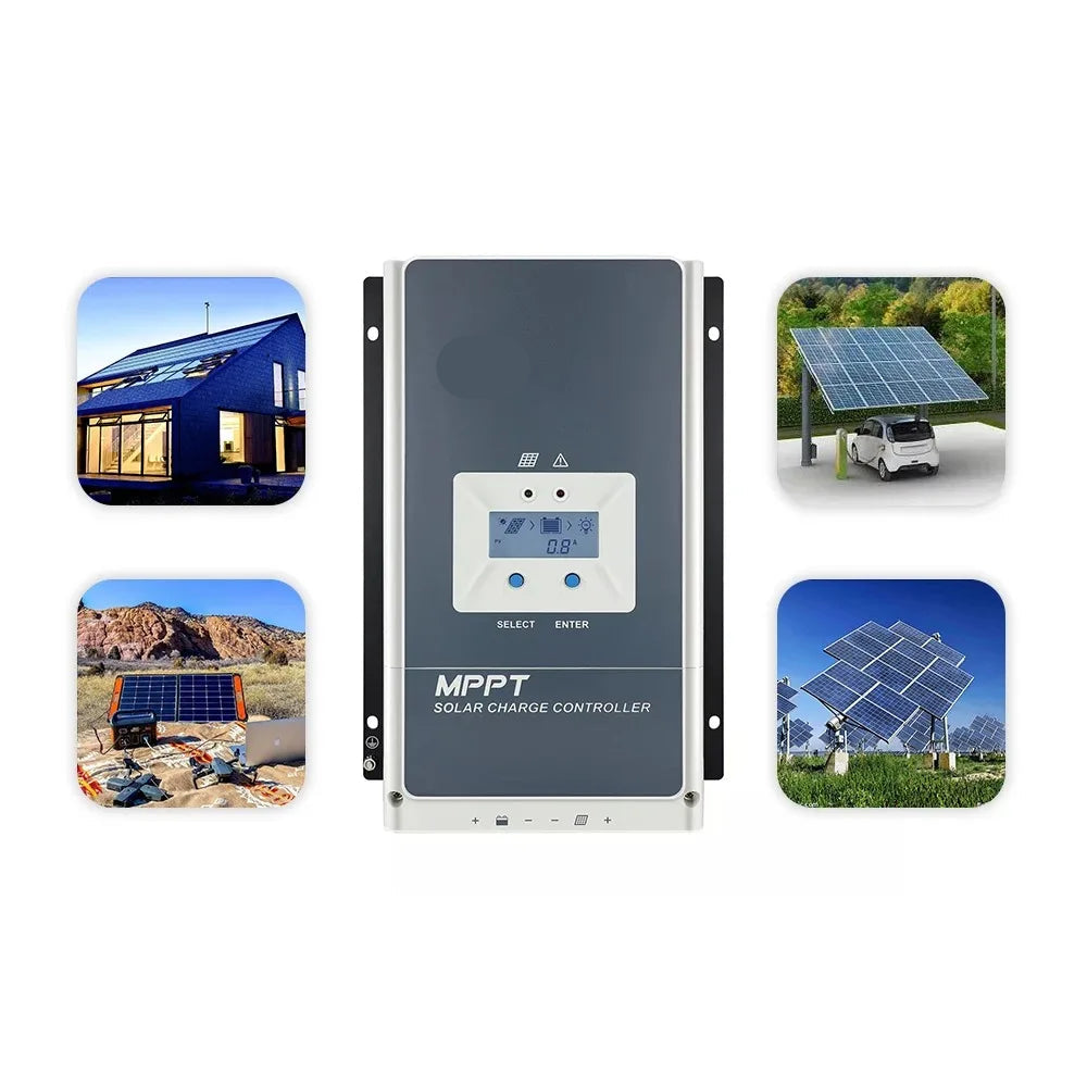 MPPT Solar Charge Controller – Zonnepaneel Regelaar – Solar Lader – Accu Controller – 12V/24V – 60A Laadstroom – LCD Display