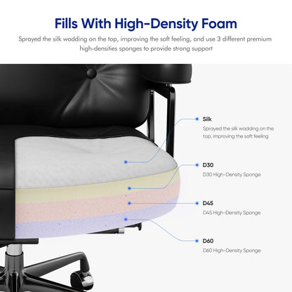Gamestoel – Gaming Stoel – Game Stoel – Bureaustoel – Gamingchair – Echt Leren Bekleding – Ergonomisch Met Verstelbare Rugleuning