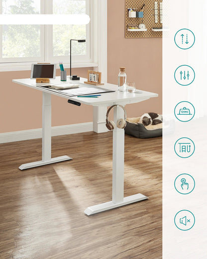 Elektrisch Zit-Sta Bureauframe – Verstelbaar Bureauframe – Hoogte Verstelbaar – Flexibel Werkplek – Stabiel Stalen Frame – Max Draagvermogen 120 Kg – Stil En Snel - QUORE