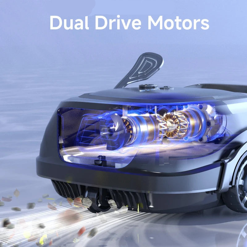Zwembadstofzuigers - Zwembadrobot - Draadloos Zwembadreiniger - met Slimme Navigatie - voor Automatisch Parkeren - Dubbellaags Filtratie - 120min. Looptijd - 2600mAh - 33W - Zwart - QUORE