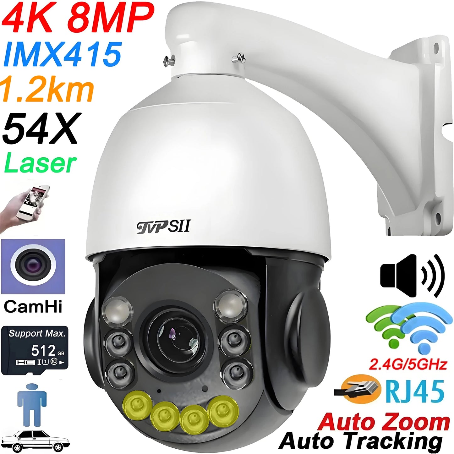 Beveiligingscamera Recorder – DVR Recorder – CCTV Recorder – Videorecorder – Camerabewaking – 8-Kanaals 4K 8MP – H.265+ Videocompressie – Deep Learning Bewegingsdetectie - QUORE