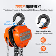 Kettingtakel - Handmatige Kettingtakel - Katrol - Katrol - 1 Ton/2200 lbs - 20 FT - met Double-Pawl Brake Automatische Kettinggeleiding - voor Garage Fabrieksdok
