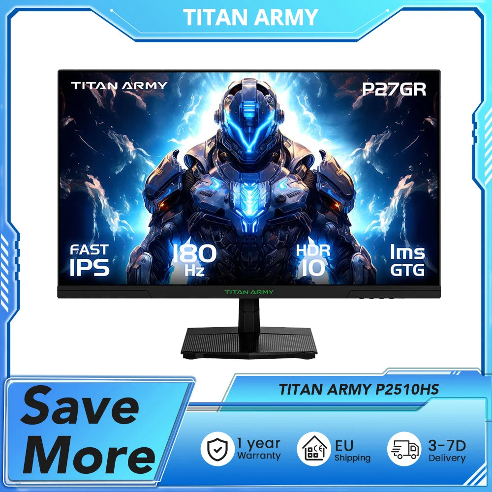 Gaming Monitor – Gaming Scherm – Game Monitor – Pc Monitor – 27 Inch QHD – Fast IPS – 180Hz Refresh Rate – 1ms Reactietijd – HDR10 – VESA Mount
