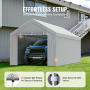 Tent - Vervangende Overkapping - Pickup Truck Tent - Zonder Frame - 10x20 ft - Garage Tent - Shelter Tarp - Waterdicht & UV-beschermd - Tuin Buiten Carport - Grijs