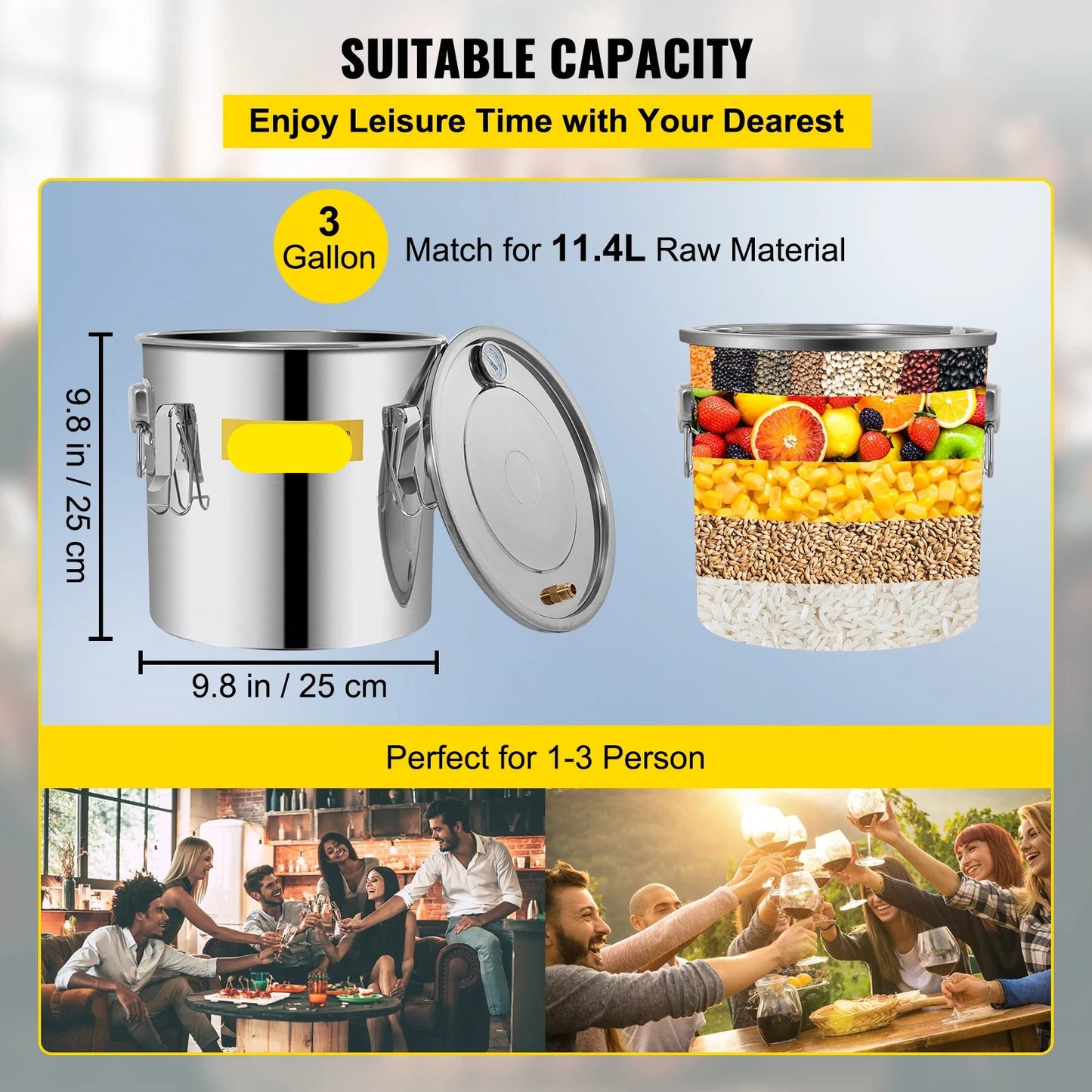 Distilleerketel - Destilleerapparaat - Moonshine - 8 Gallon - Alcohol Distiller - Apparatuur & Brouwapparatuur voor Thuisgebruik – DIY Wijn Dispenser Kit - Distilleermachine