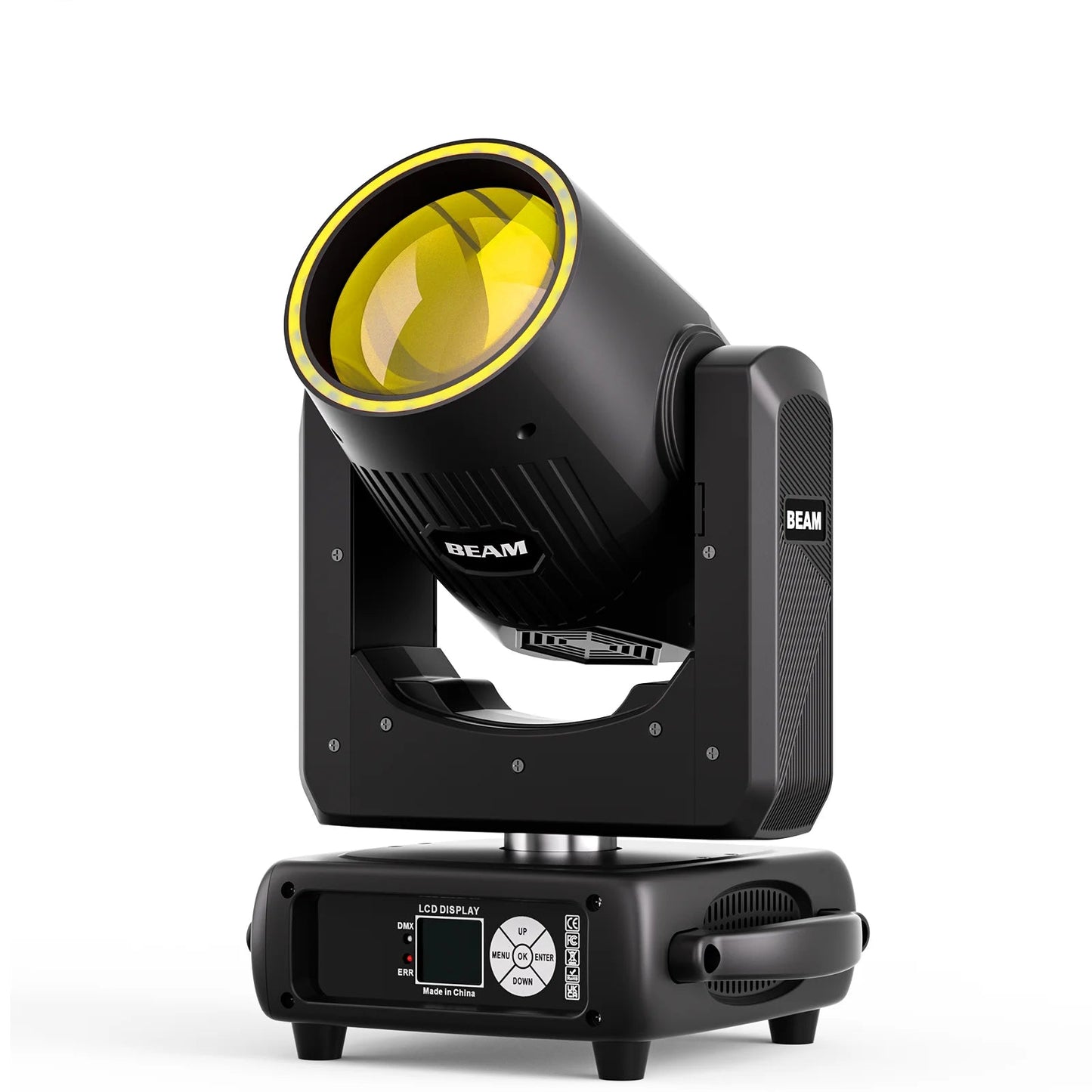 Movingheadlicht – Discolamp – Podiumverlichting – DJ Licht – Beam Spot – 250W HID & 29 RGB LEDs – 540° Draaibereik – DMX512 Besturing - QUORE