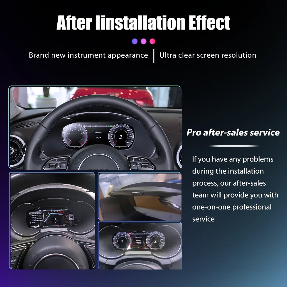 Digitaal Dashboard – Virtuele Cockpit – LCD Instrumentenpaneel – Snelheidsmeter – Cluster Display – Plug & Play Installatie – 12,3 Inch HD Scherm