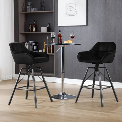 Barstoel – Barkruk – Draaistoel – Zitstoel – Velours – 360° Draaibaar – Max. Draagkracht 150 Kg