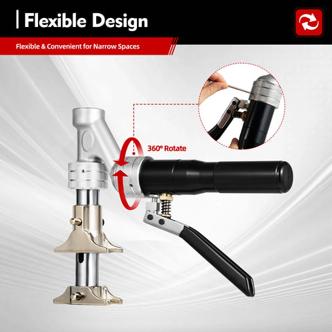 Clamping Tool - Optional Dies - Flexible Handle - High Work Efficiency - Hydraulic Sliding Sleeve Tool - Hand Tool - Suitable for Pipes - Silver/Black