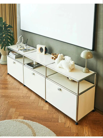 TV-Kast – TV-Meubel – Media Meubel – Woonkamer Kast – Roestvrij Staal – Modern Metalen Frame - Stijl 1