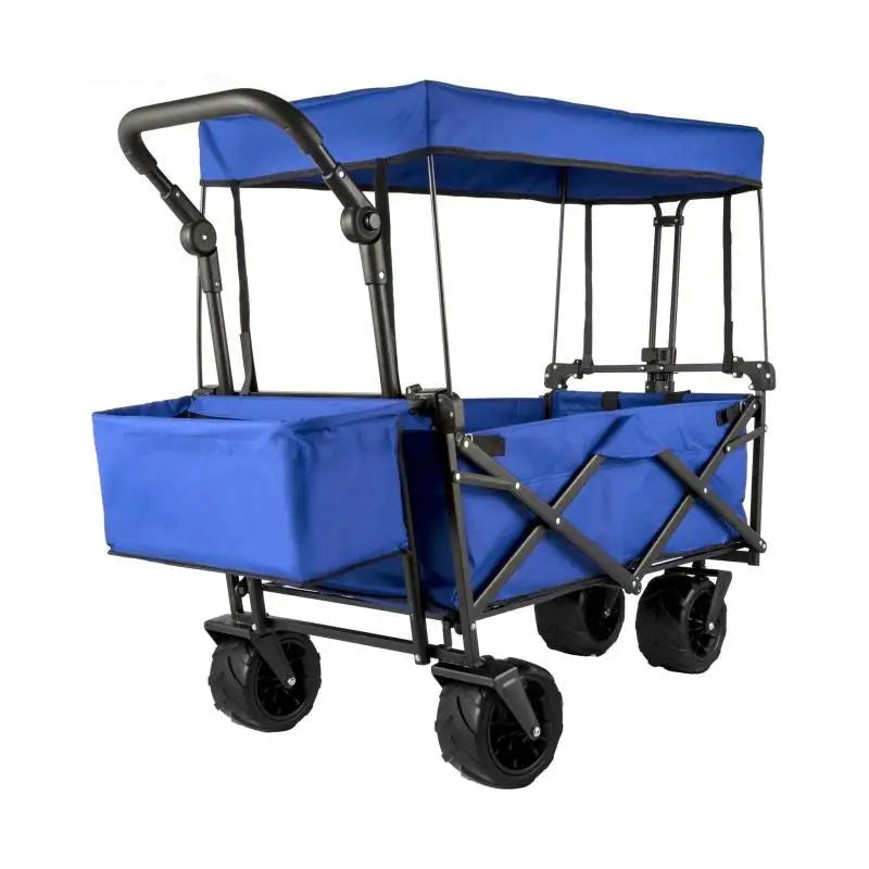 Bolderwagen – Opvouwbare Bolderkar – Transportwagen – Pickupkar – Laadvermogen 100 Kg – 600D Oxford Polyester - Blauw