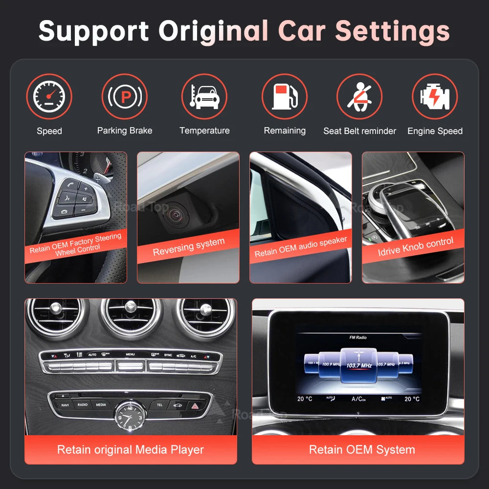 Multimedia Scherm – Touchscreen Display – Navigatie Systeem – Auto Audio Interface – Inbouw Radio – 10,25 Inch HD – Wireless CarPlay & Android Auto - QUORE
