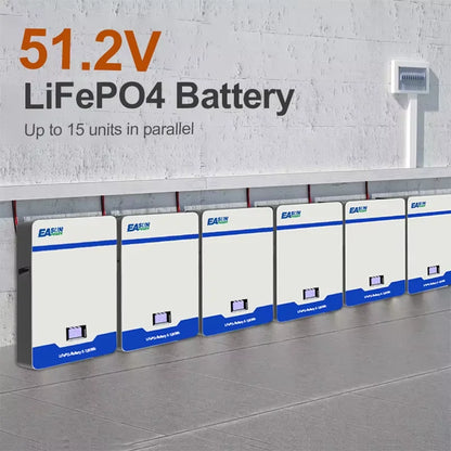 LiFePO4 Accu – Lithium Batterij – Powerwall – Energieopslag – Zonne-accu – 51,2V 100Ah Capaciteit – 6000+ Levensduur Cycli