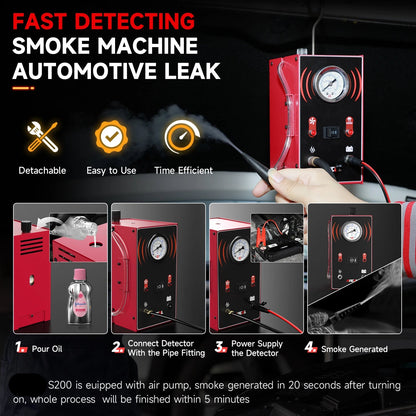Rookmachine Lekdetector – Rookgenerator – Lekkage Tester – Rooktester – Lekdetectie – 12V Aansluiting – 6L Min Rookproductie