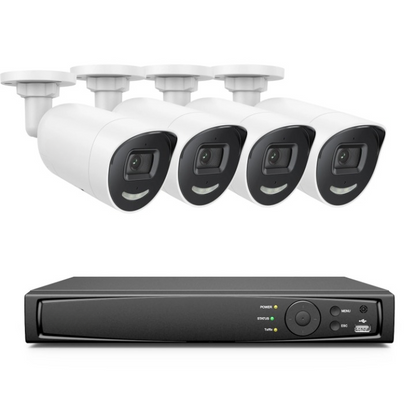Beveiligingscamera – Bewakingscamera – 4 Stuks - Camerasysteem – 8CH – 4K Camera – 8MP Camera – 8 Kanaals – PoE – Nachtzicht 30 Meter - 1TB