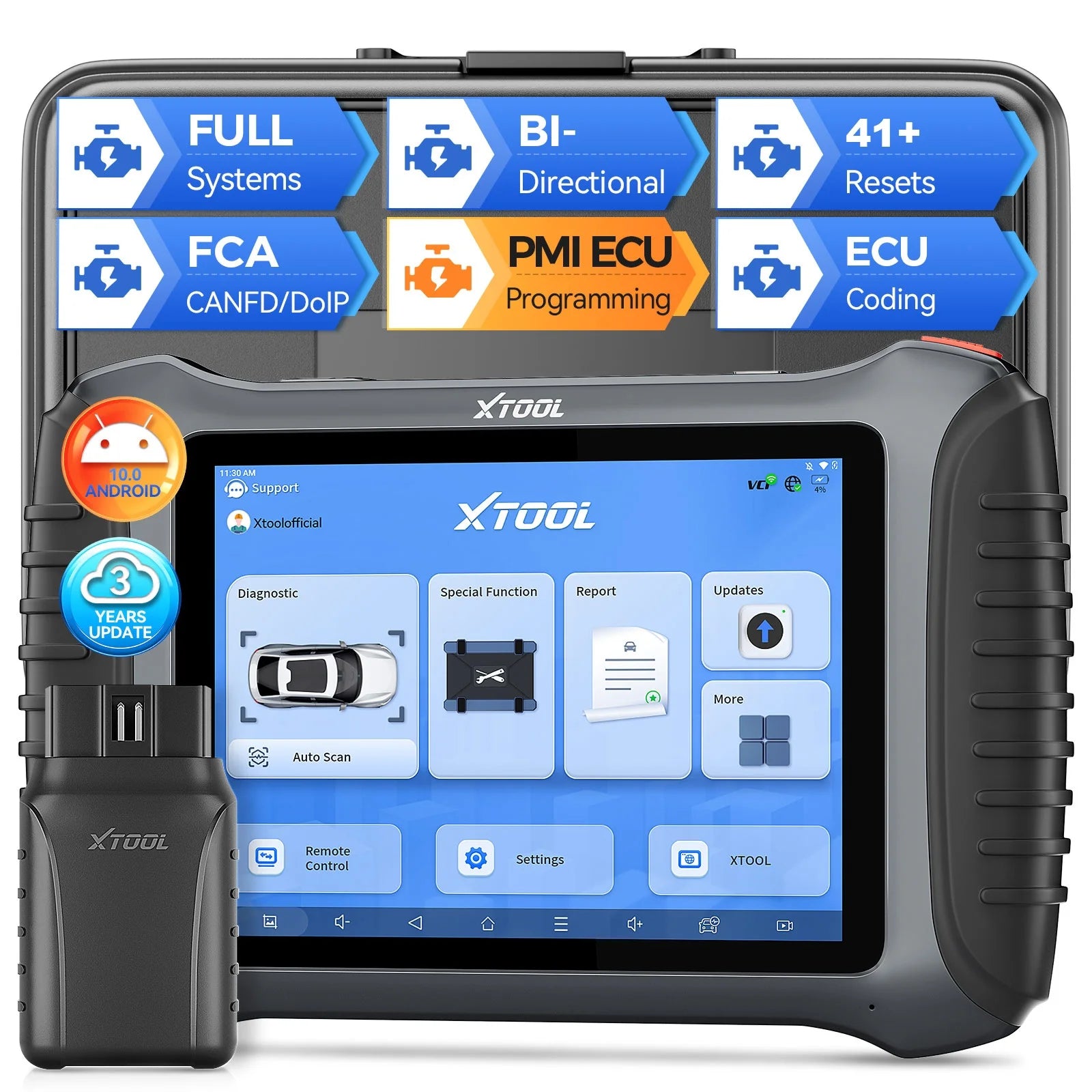 diagnoseapparaat auto – autoscanner – obd2 scanner – foutcodelezer – voertuigdiagnose – Bluetooth & WiFi – bi-directionele ECU-codering met 41+ resetfuncties - QUORE
