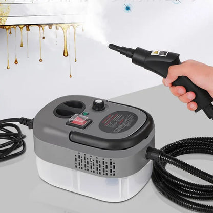 Handstoomreiniger – 2500W - Hoge Temperatuur Stoommachine – Voor Keuken - Airco - Auto – 105°C Stoom – Krachtige Reiniging – EU Stekker - Grijs