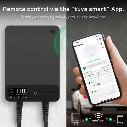 Wallbox 11kW – Laadstation – Elektrische Auto Oplader – EV Charger – Type 2 Lader – 15 Meter Laadkabel – Plug & Play – Tuya App Bediening - QUORE