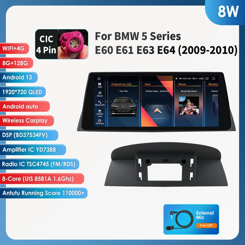 Autoradio – Auto Radio – Multimedia Speler – Car Stereo – Android Carplay – 10,25 Inch HD Touchscreen – Android 13 GPS Navigatie