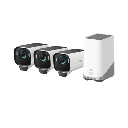 Draadloze Beveiligingscamera – Buitencamera – IP Camera – Zonnecamera – Surveillance Camera – 3-Camera Kit USB – 4K Ultra HD Nachtzicht – Zonnepaneel Energiebesparing