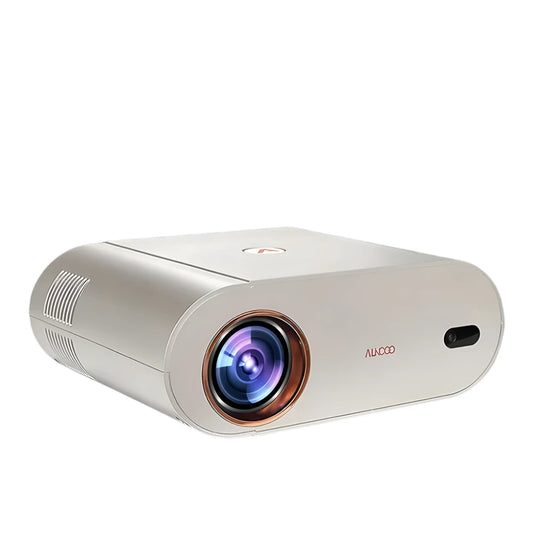 Alincoo - D7W - Beamer - Projector Beamer - Mini Meamer - Full HD 1080P - 1920x1080dpi - Automatische focus - 5G - met WiFi - 1300 Lumens - Wit - QUORE