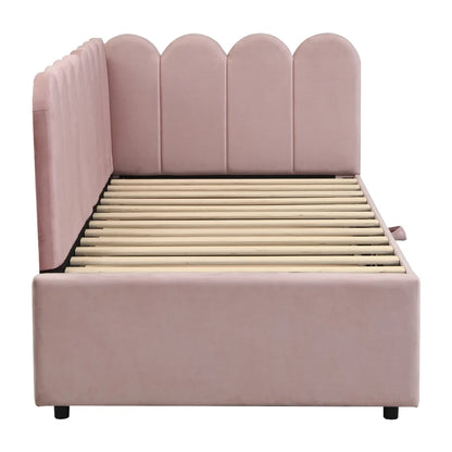 Bankbed – Slaapbank – Bedbank – Logeerbed – Futonbank – 2-zits velvet bankbed – Ruimtebesparend ontwerp – Comfortabele 140x200 cm slaapfunctie