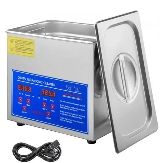 VEVOR Ultrasoon Reiniger PowerWave - Reinigingsapparaat - Ultrasoonbad - Brillen - Sieraden - Horloge - Make-up kwast - 1300 ml - QUORE