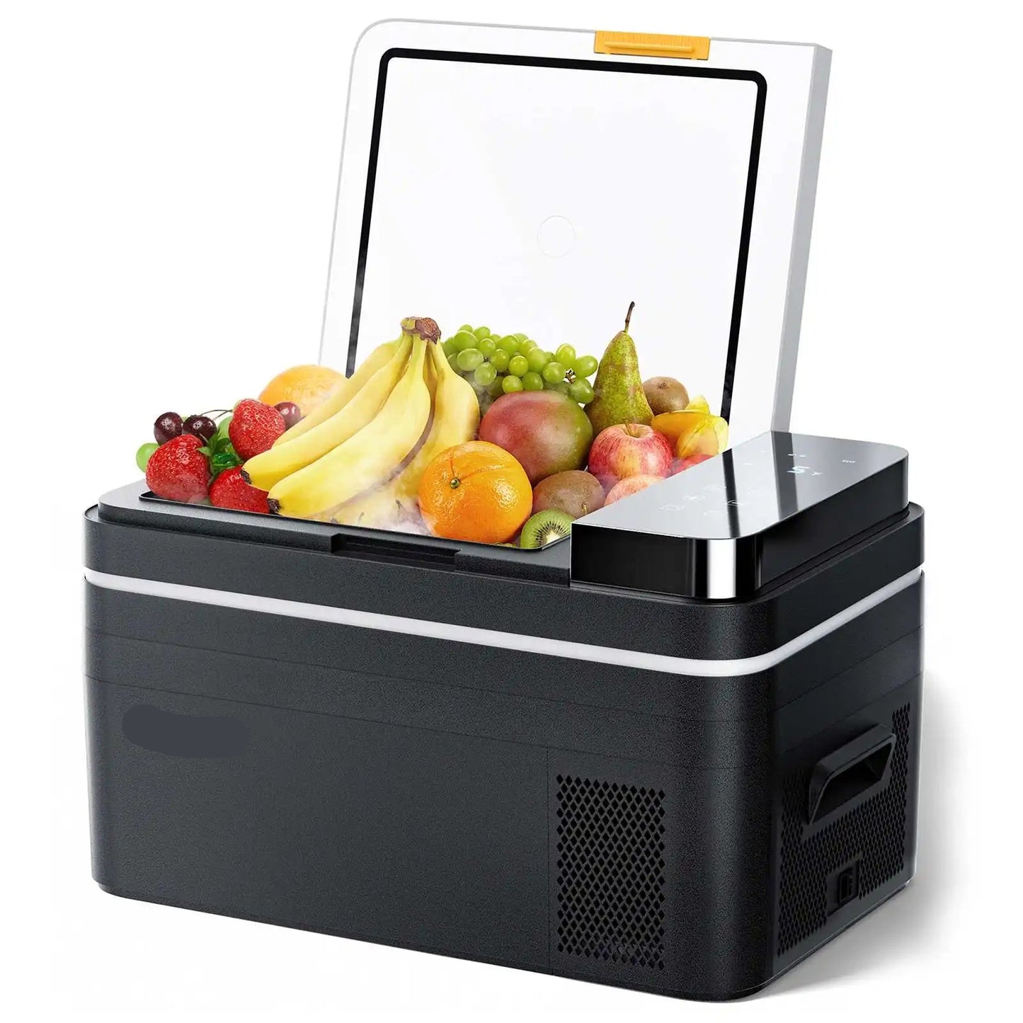 Auto Koelkast - Koelbox - Mini Koelkast - Draagbare - 28L - met Digitale Display en Ingebouwd Paneel - Compacter en Energiezuinig Koelen - Mini Fridge - voor Reis, Camping en Vacatures