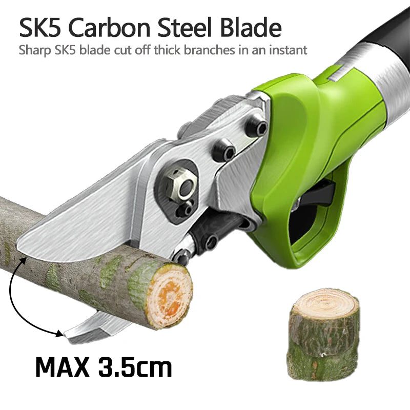 Elektrische Snoeischaar – Draadloze Snoeischaar – Tuinschaar – Snoeigereedschap – 35 Mm Snijcapaciteit – 40V Lithium-Ion Batterij