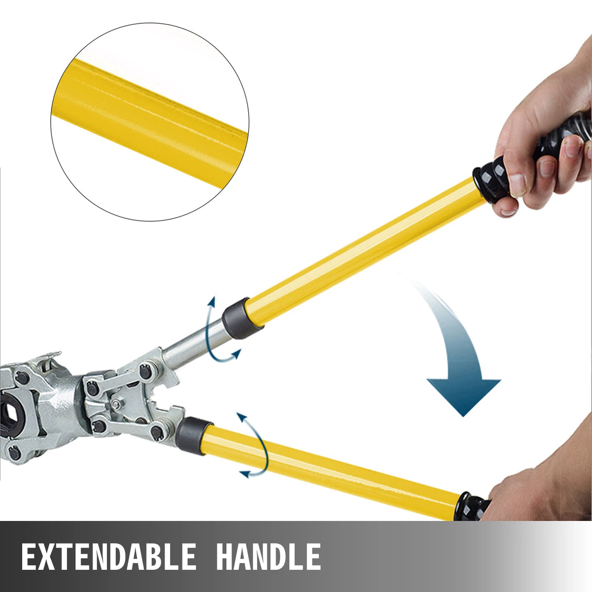 Vevor - Crimping Tool - Hydraulic Crimping Tool - TH/U Type Jaws - With 8 Jaws - With 8 Jaws - 6 Tons Force - Hydraulic Pipe Crimper - Plumbing Presses Composite Kit - Yellow