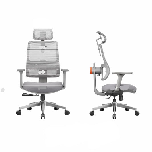 Ergonomische Bureaustoel - Gaming Stoel - Stoelen - Bureaustoelen - Hoge Rug - Verstelbare Lendensteun - met Automatische Volgfunctie - 3D Verstelbare Armleuningen - Verstelbare Hoofdsteun en Zithoogte - Grijs