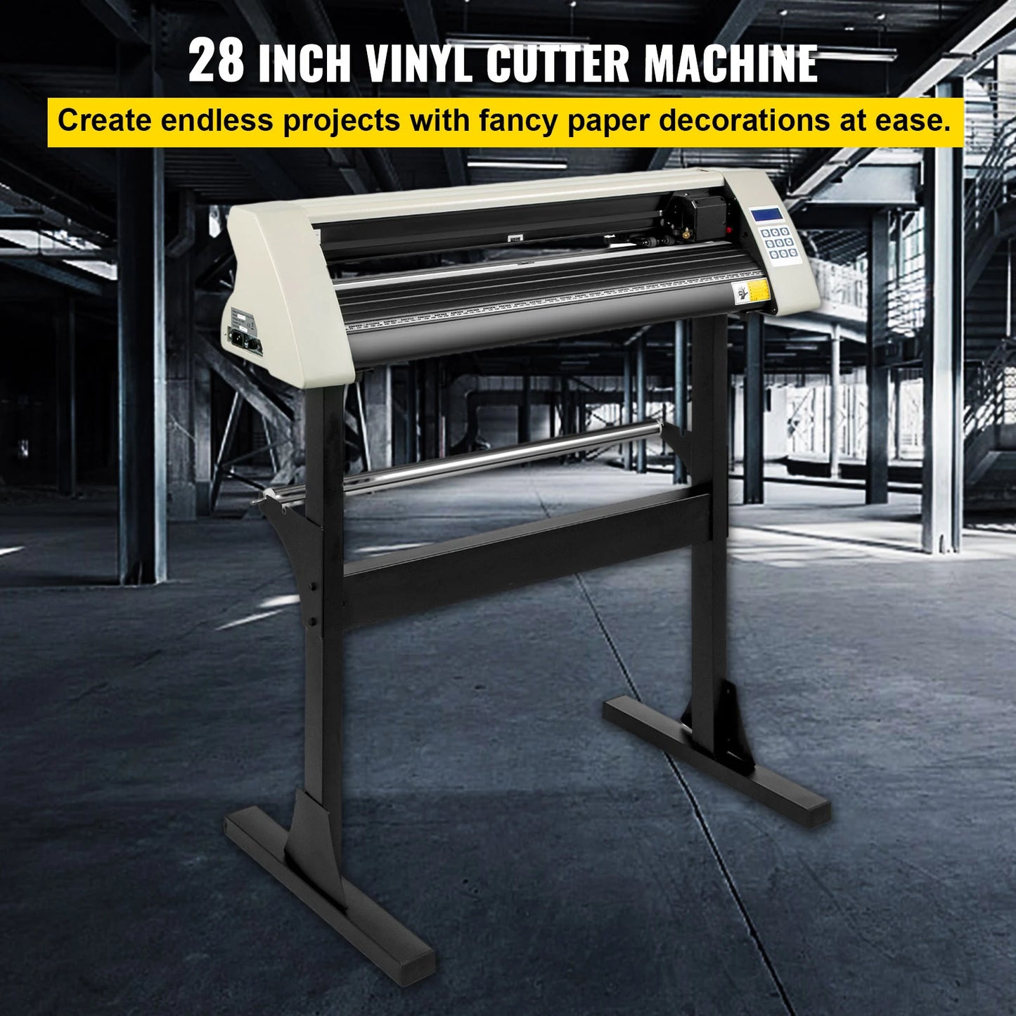 Vinyl Snijplotter – Vinyl Cutter – Snijmachine – Plotter – Sticker Maker – 28 Inch Snijbreedte – Robuuste Standaard - Wit
