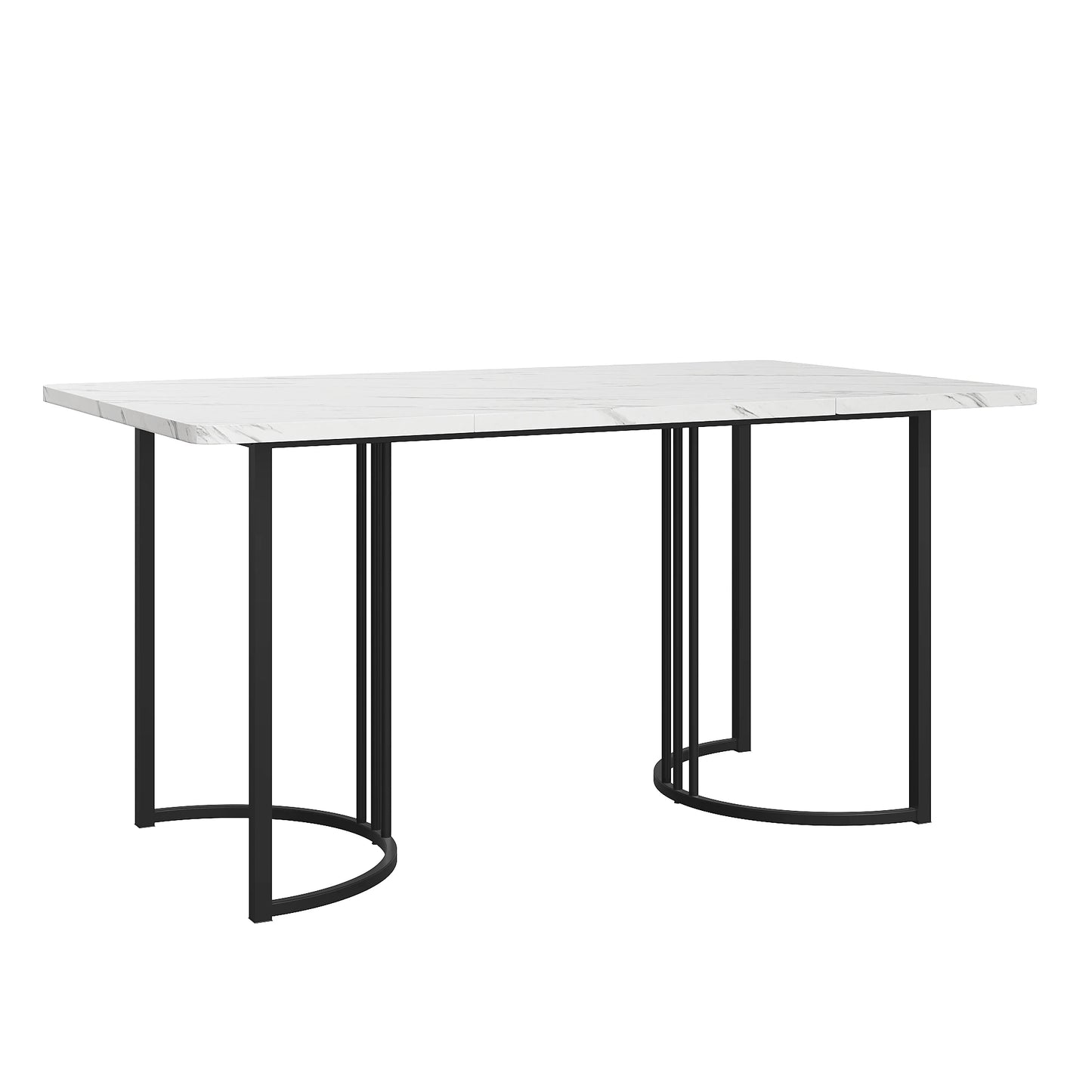 Eettafel – Tafel – Keukentafel – Werktafel – Dinertafel – 140x80x75 cm – Metaal Frame – Verstelbare Poten