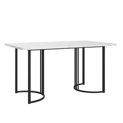 Eettafel – Tafel – Keukentafel – Werktafel – Dinertafel – 140x80x75 cm – Metaal Frame – Verstelbare Poten