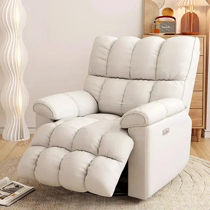 Fauteuil – Relaxstoel – Leunstoel – Lounge Fauteuil – Zitstoel – Kunstleer Bekleding – Opvouwbaar Design