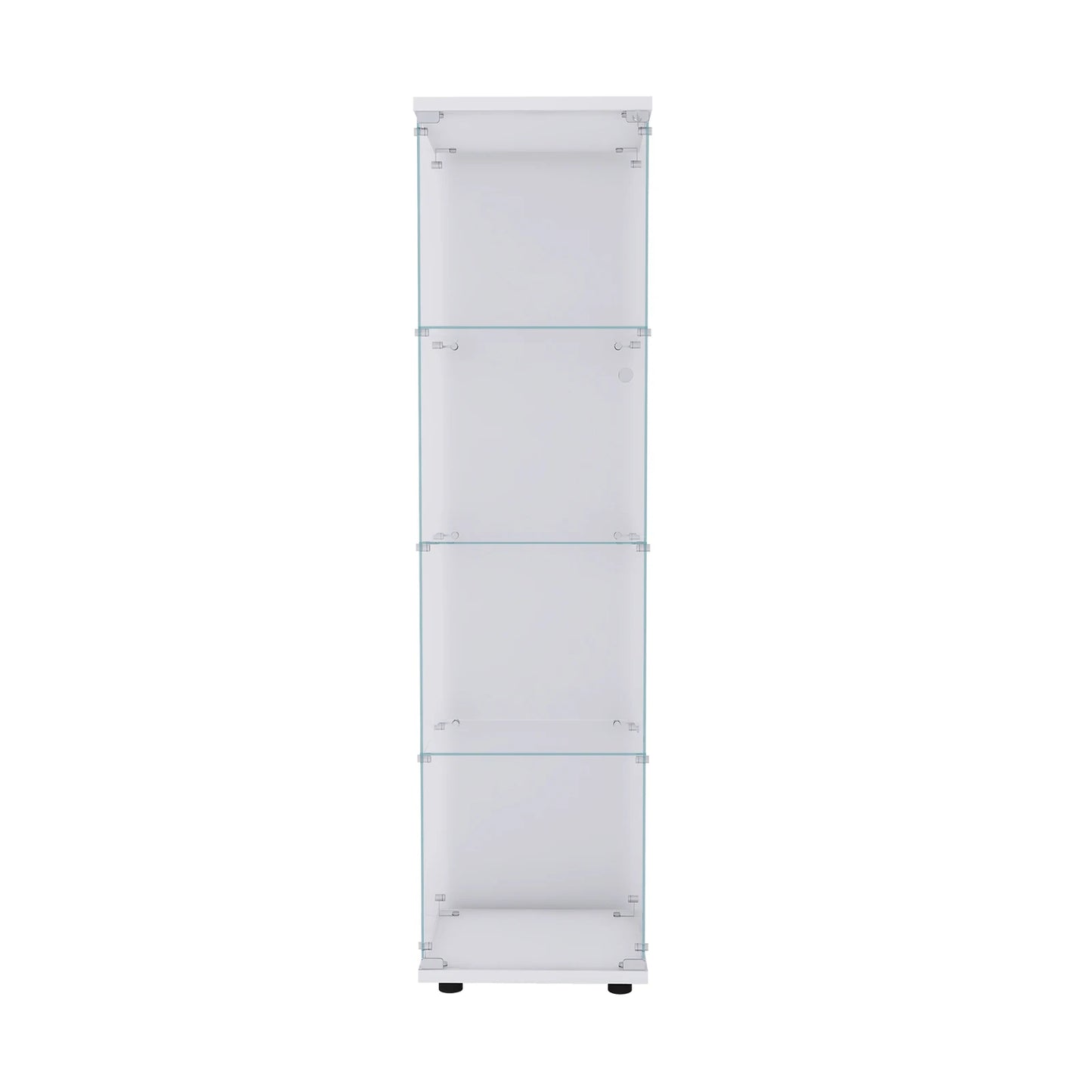 Vitrinekast – Glazen Kast – Curiosakast – Boekenkast – Vloerkast – 4 Planken – Gehard Glas – 42,5x36,5x164 cm