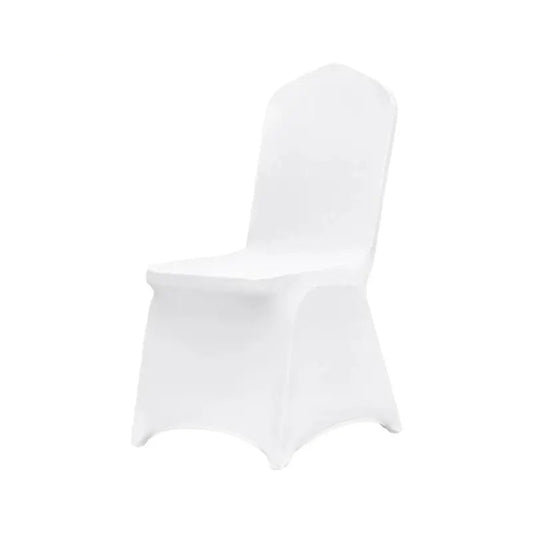 Stoelhoezen – Stoelhoes – Stoelhoesje – Stoelbekleding – Stoelhoes Spandex – Wit – Set Van 100 Stuks – Rekbare Stretchstof – Wasbaar En Herbruikbaar – Universeel Geschikt Tot 56x45x93,5 cm