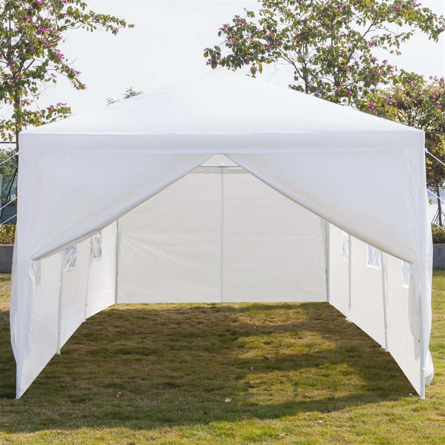 Partytent – Tent – Buitentent – Evenemententent – Waterdichte Tent – 3 X 9 Meter – Stalen Frame - Wit