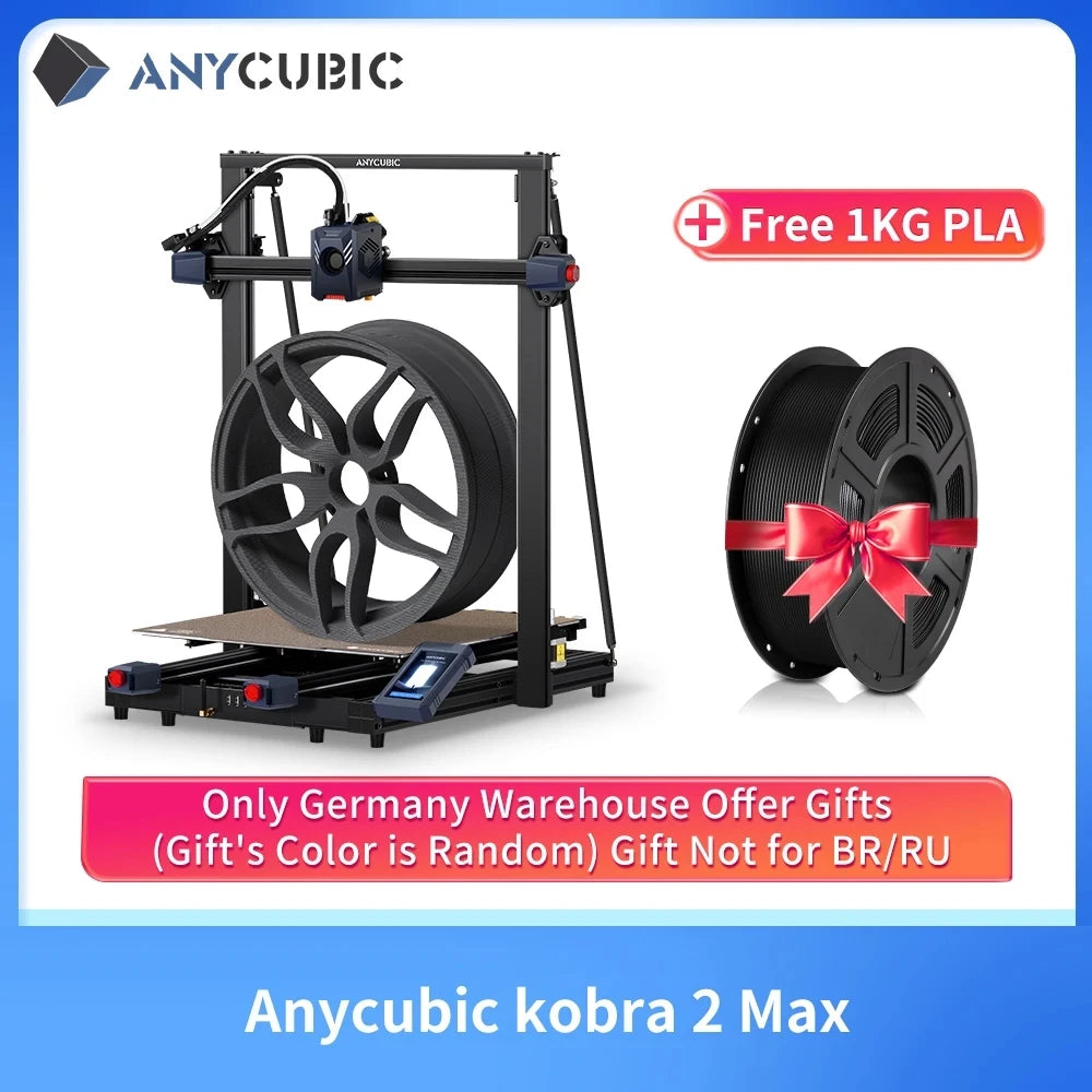 Photon - Anycubic Kobra 2 Max - 3D Printer - 3d Printer Kit - 220V - With 25-point LeviQ 2.0 automatic leveling - Black 