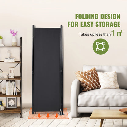Room Divider - Partition Wall - Screen Partition - Partition Room Divider - 4 Panels - Adjustable in Size &amp; Height Freestanding - Foldable - for Office - Home - Black