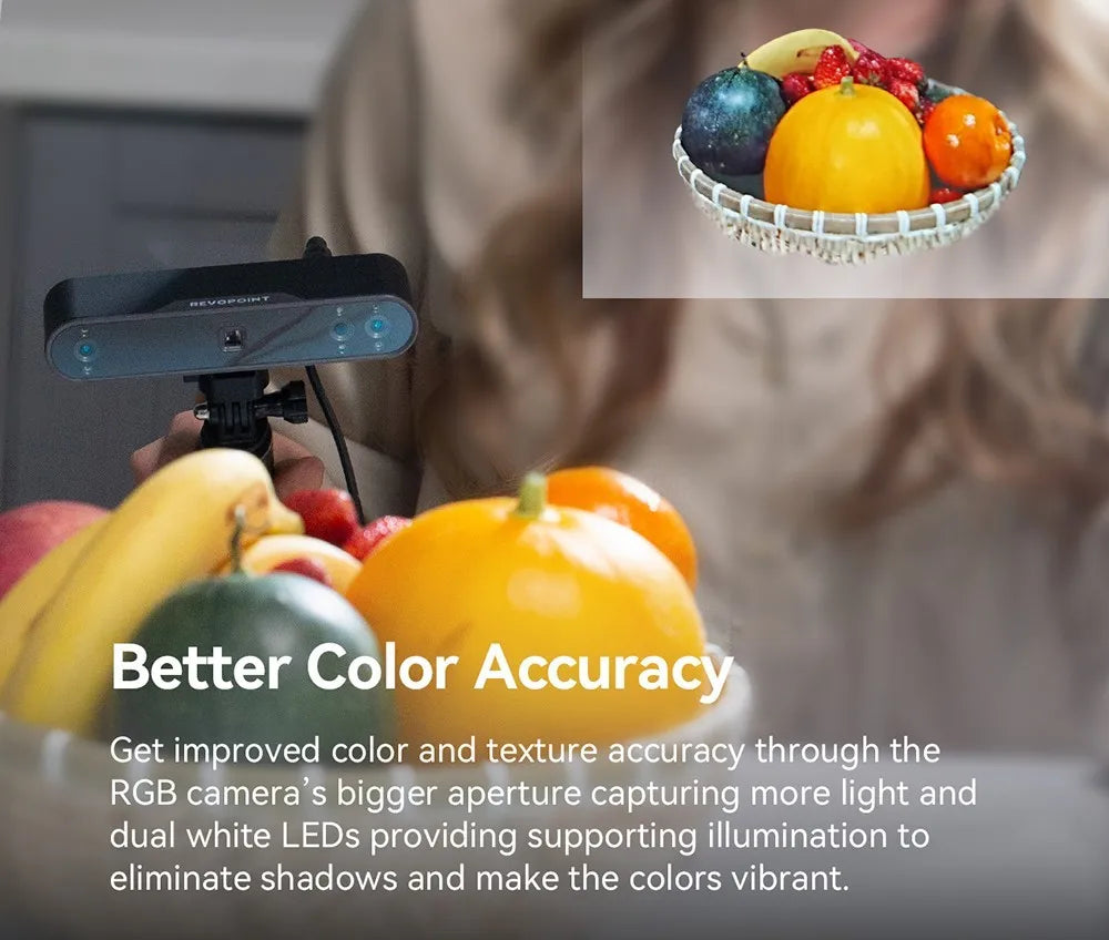 3D-Scanner – Handheld Scanner – Laser Scanner – Digitale Scanner – 3D-Sensor – Ultra-Hoge Nauwkeurigheid 0,05 mm – Wi-Fi 6 & USB-C Connectiviteit