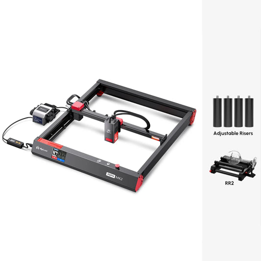 AlgoLaser Alpha MK2 Laser Engraver 20W Output Power 3.5” Color Touch Screen App Offline Control DIY Engraver Tool for Metal MDF