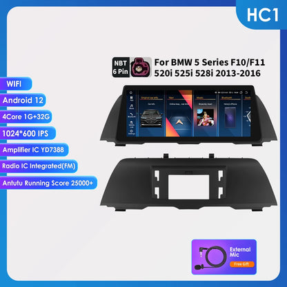 AI Intelligent Player 2din Android Car Radio Multimedia Video Player for BMW 5 Series F10 F11 F12 CIC NBT GPS Nav Carplay 4G RDS