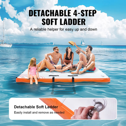 Waterhangmat - 8x5ft - multifunctionele opblaasbare hangmat - makkelijk mee te nemen - relaxed in het water liggen - geniet van de zon, in het koele water - QUORE