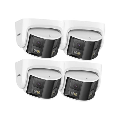 Beveiligingscamerasysteem - 8MP Camera - Openlucht - POE-camera - Bewakingscamera - AI-menselijke detectie -  Beveiligingscamera - 2 stuks - Wit - QUORE