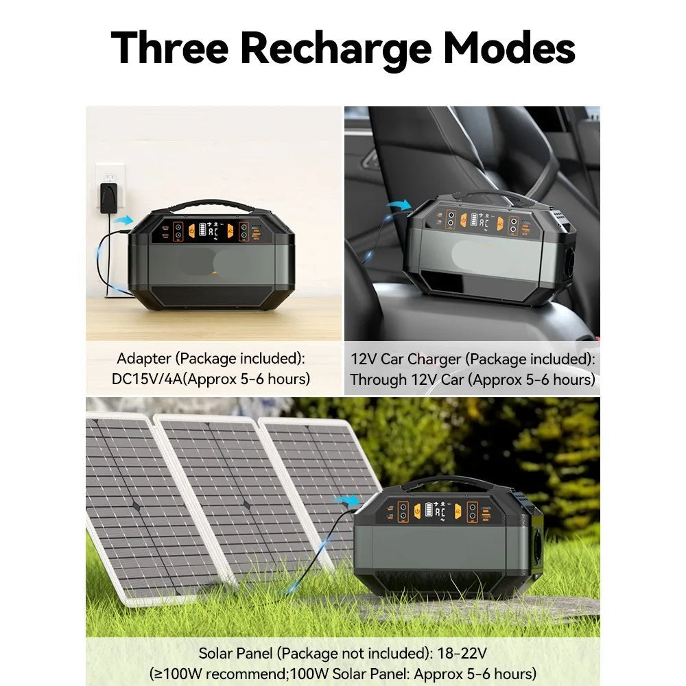 Powerstation - Draagbare Krachtcentrale – Power Station – Mobiele Accu – Energiebron – 288,6Wh Capaciteit – 330W Continu Vermogen