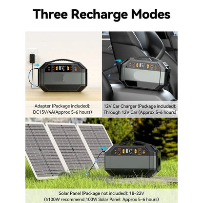 Powerstation - Draagbare Krachtcentrale – Power Station – Mobiele Accu – Energiebron – 288,6Wh Capaciteit – 330W Continu Vermogen